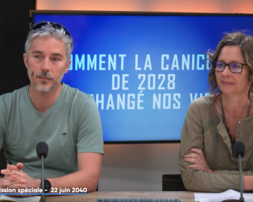 Un JT fictif qui revient sur la « super-canicule » de 2028
