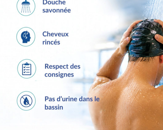 1minute sous la douche peut limiter la formation de chloramine