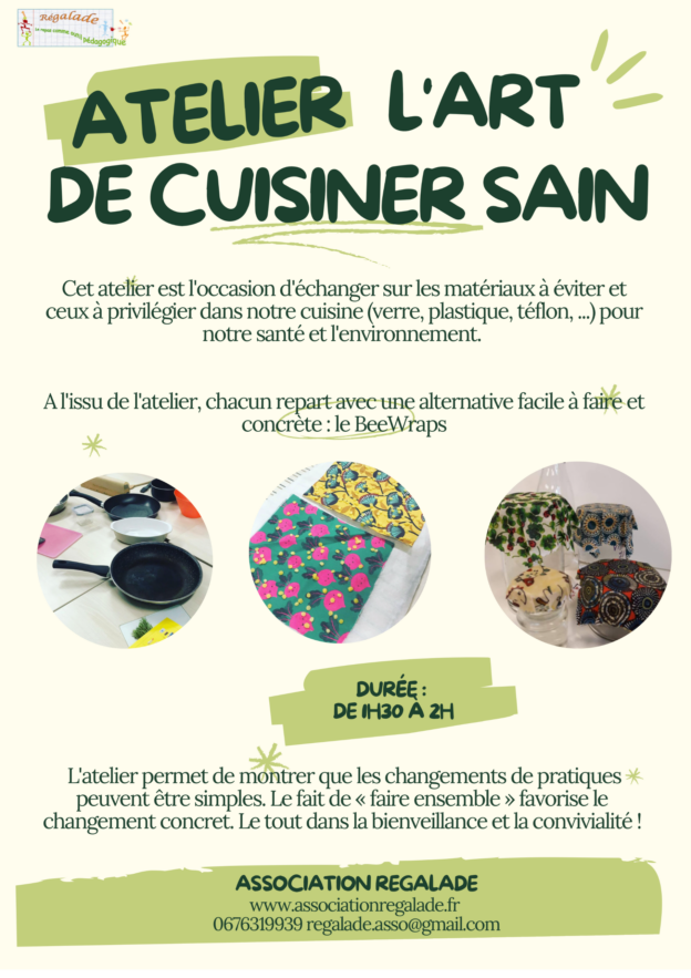 L’association Régalade propose un atelier de sensibilisation de deux heures pour faire le point sur des matériaux et revêtements ainsi que les modes de cuisson @ Regalade